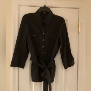 Black Chaus blouse with 3/4 sleeves